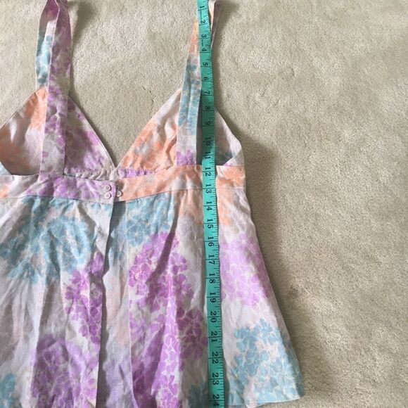 French Connection Linen Floral Open Back Tank - Picture 5 of 8